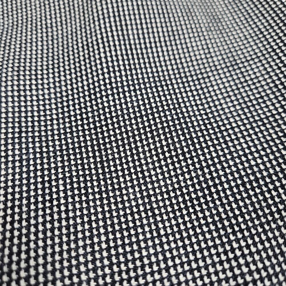 Marshall Fields Mens 42L Blazer Silk Wool Houndstooth Sport Coat Black Ivory - Picture 3 of 11